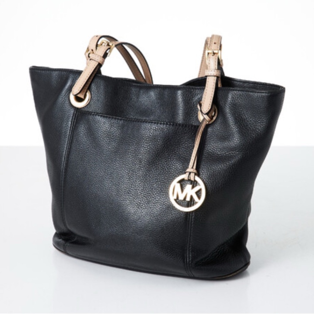 Michael Kors Black Tote with Gold Accents